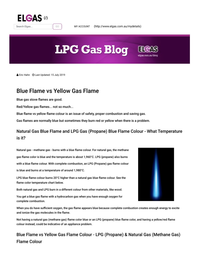LPG Gas Flame PDF Combustion Propane