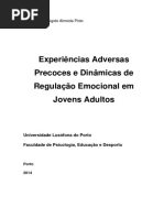 Experiencias Adversas Precoces e Dinâmicas de Regulação Emocional Em Jovens Adultos