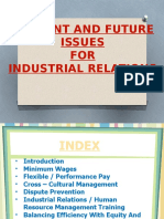 Current and Future Issues FOR Industrial Relations