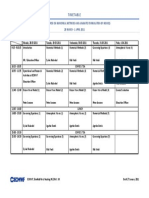 Timetable: Training Course On Numerical Methods and Adiabatic Formulation of Models 28 MARCH - 1 APRIL 2011