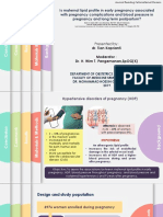 Is Maternal Lipid Profile in Early Pregnancy