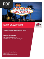 Ceva Shipping Instructions and Tariff