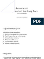 Pertemuan I Konsep Tumbuh Kembang Anak: Semester II 2018/2019