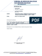 A: Ing - Julio Vilca Jefe Logístico - CIA Atacocha Atención: Ing. Rinaldo VILLANUEVA Jefe de Planta