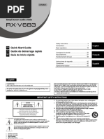 AV Receiver Ampli-Tuner Audio-Vidéo: Quick Start Guide Guide de Démarrage Rapide Guía de Inicio Rápida