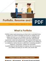 Workshop on Resume, Portfolio, Interview