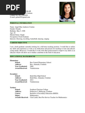 Sample resume 