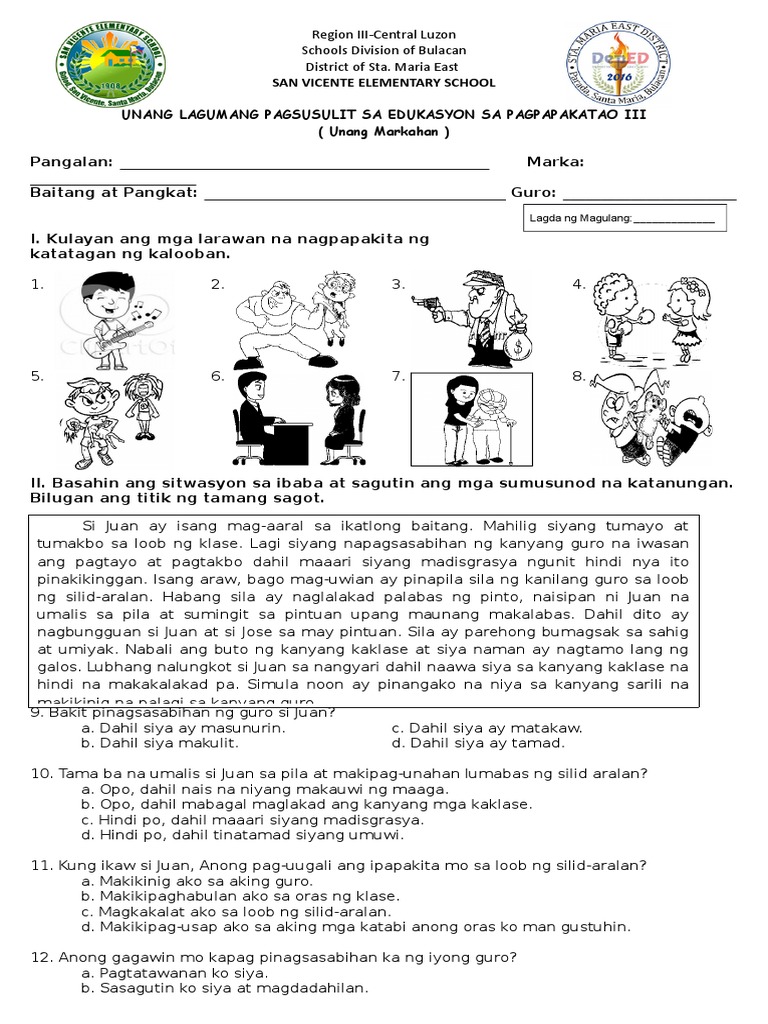 2nd Summative Test ESP and MTB | PDF