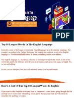 Top 10 Longest Words in the English Language PPT