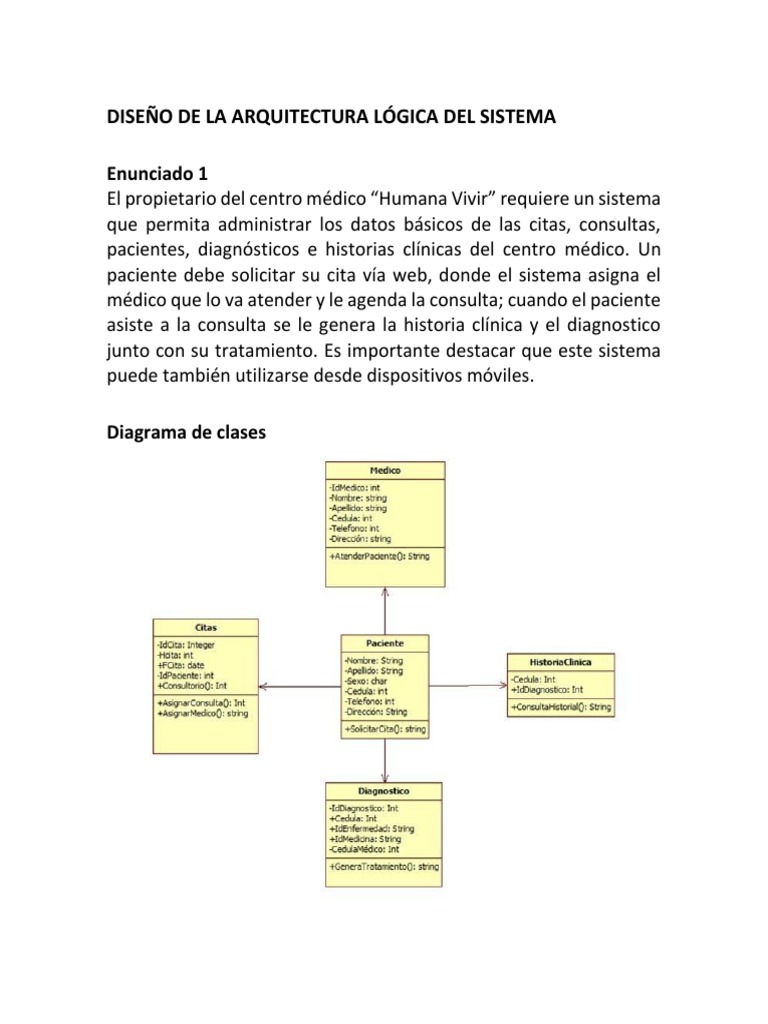 Diseño de La Arquitectura Lógica Del Sistema | PDF | Hospital | Medición