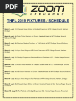 Tnpl 2019 Fixtures