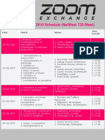 Vitality T20 Blast 2019 Schedule