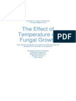 The Effect of Temperature On Fungal Growth: Candidate: D. Gustav Christensson