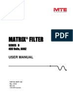 Matrix Filter Series D 480V 60Hz User Manual