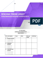 Rencana Tindak Lanjut Pengembangan Program Supervisi Mutu