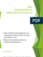 Mga Pangangailangan Sa Mabisang Pagsasalita