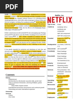 Netflix Pdf Netflix Streaming Media