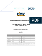 PE-SASU-009-D224-01 R1 Lista Malla de Tierra LDS