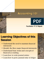 Accounting 101: Facilitator: P. S. Rajesh