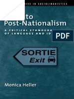 (Monica Heller) Paths To Post-Nationalism