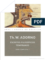 Escritos Filosoficos Tempranos-Adorno Theodor