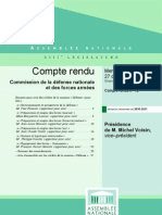 Compte Rendu: Commission de La Défense Nationale Et Des Forces Armées