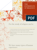 THE Experience of Religion: Reported By: Angelica A. Cuario