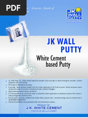 jk putty price per bag