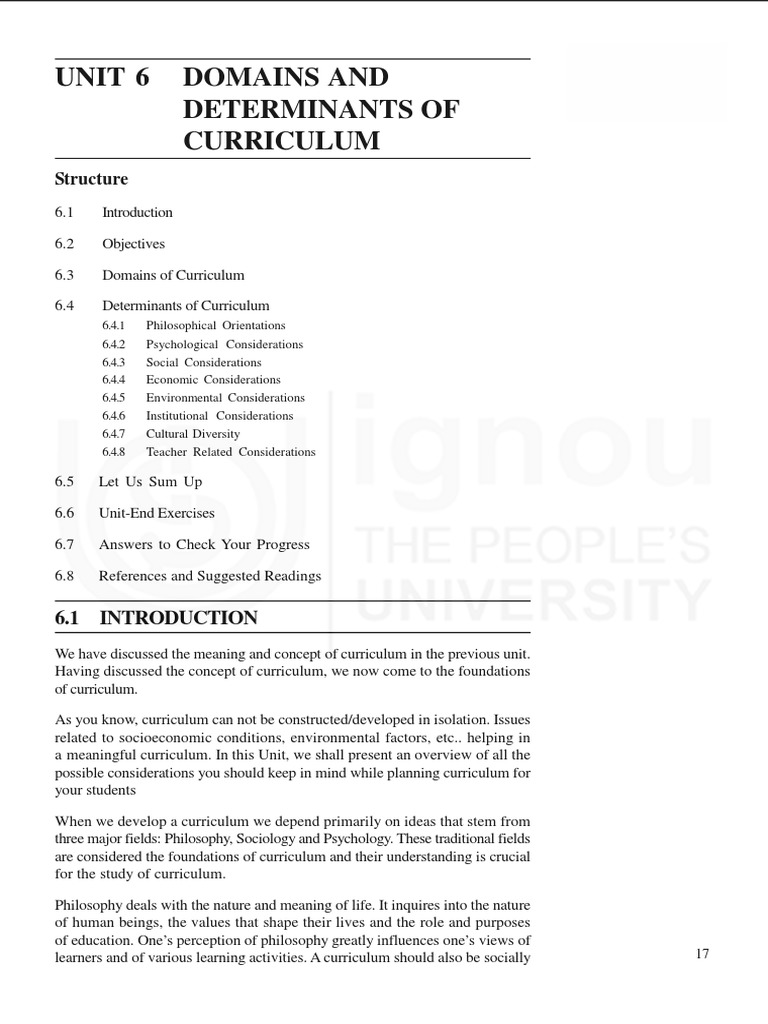 Curriculum Domains and Determinants | PDF | Curriculum | Developmental ...