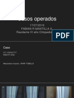 Casos Operados Fractura Pilon Tibial Por Proyectil Arma de Fuego Placa Antideslizante 16 07 2019