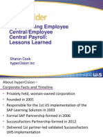 HyperCision HR2014 Implementing-Employee Central Employee Central Payroll-Lessons Learned