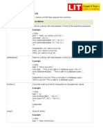 PHP Strings Function: PHP: Indicates The Earliest Version of PHP That Supports The Function. Function Description