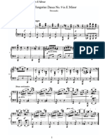 Brahms - Hungarian Dance For Four Hands No 9 in E Minor PDF