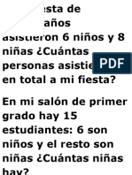 A Mi Fiesta de Cumpleaños Asistieron 6 Niños y 8 Niñas