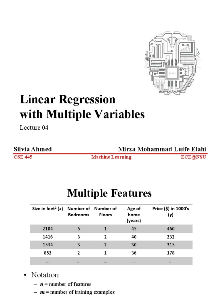 Multiple Variable Gradient Descent in ML | PDF | Matrix (Mathematics ...