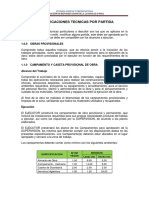 Especificaciones Técnicas Por Partida