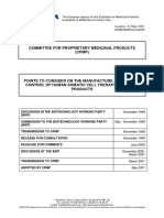 Committee For Proprietary Medicinal Products (CPMP) : London, 31 May 2001 CPMP/BWP/41450/98