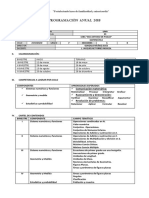 Programación Anual de Matematica