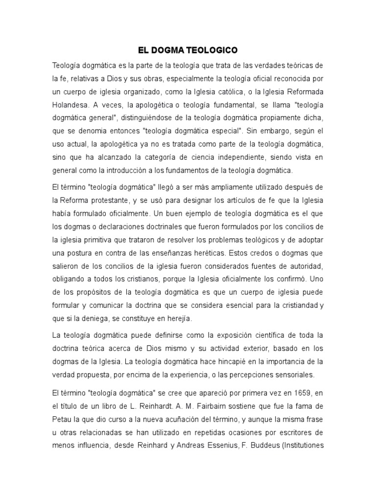 Teología Dogmática y Racionalismo | PDF | Dogma | Movimientos filosóficos