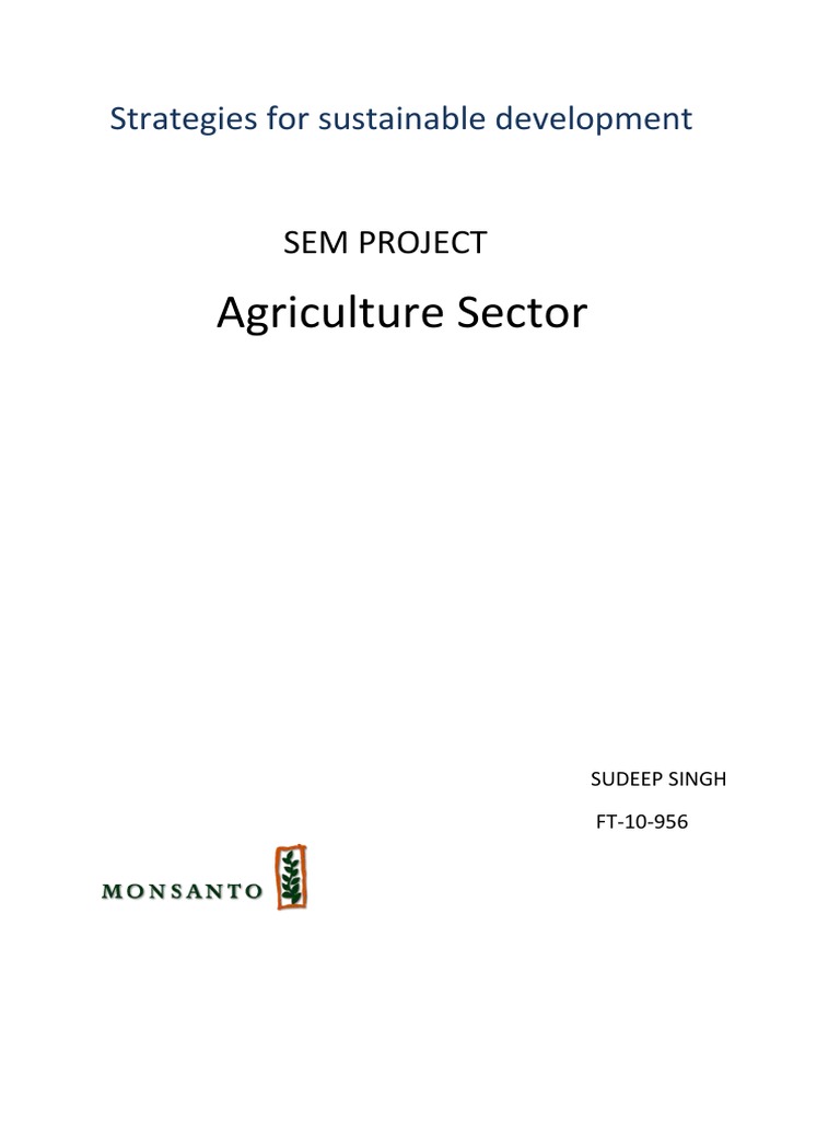 Sustainable Agriculture Strategies by Monsanto | PDF | Agriculture ...