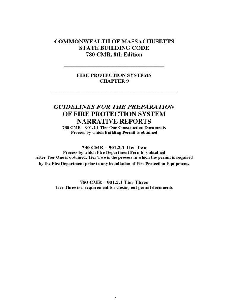 Fire Protection Narrative Report Guidelines | PDF | Building Code ...
