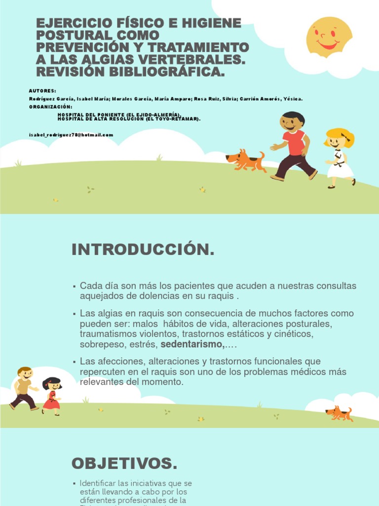 Ejercicios de Higiene Postural y Columna | PDF | La columna vertebral ...