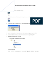 Instrucciones Instalación Software Console GS3055 