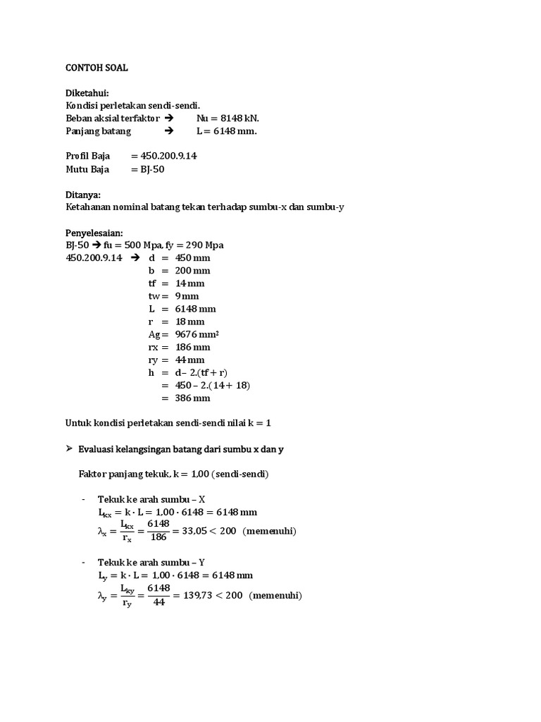 Contoh Soal Baja Tekan Pdf