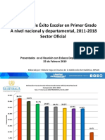 Indicadores de Éxito Escolar en Primer Grado 2011-2018 y Graficas Departamento 25-02-2019