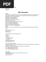 SQL Commands and Syntax