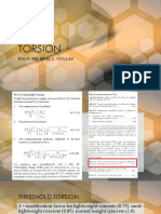 Torsion Thresholds for Concrete Structures