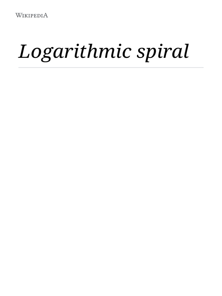 Logarithmic Spiral | PDF | Geometric Shapes | Teaching Mathematics