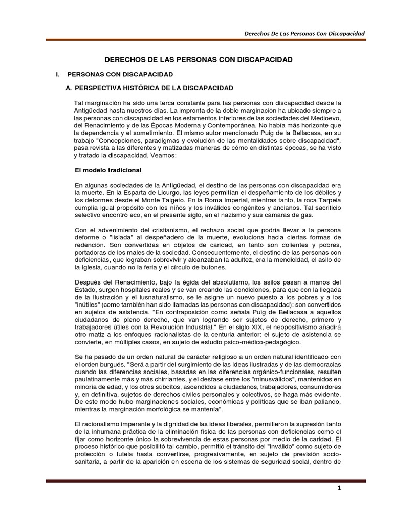 Derechos de Las Personas Con Discapacidad | PDF | Invalidez | Derechos ...