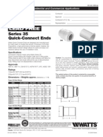 Lead Free Series 35 Quick-Connect Ends Specification Sheet